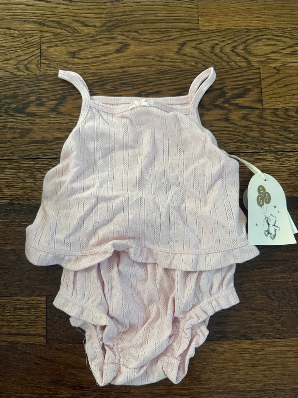 GAP Light Pink Knit Tank & Bloomer Set